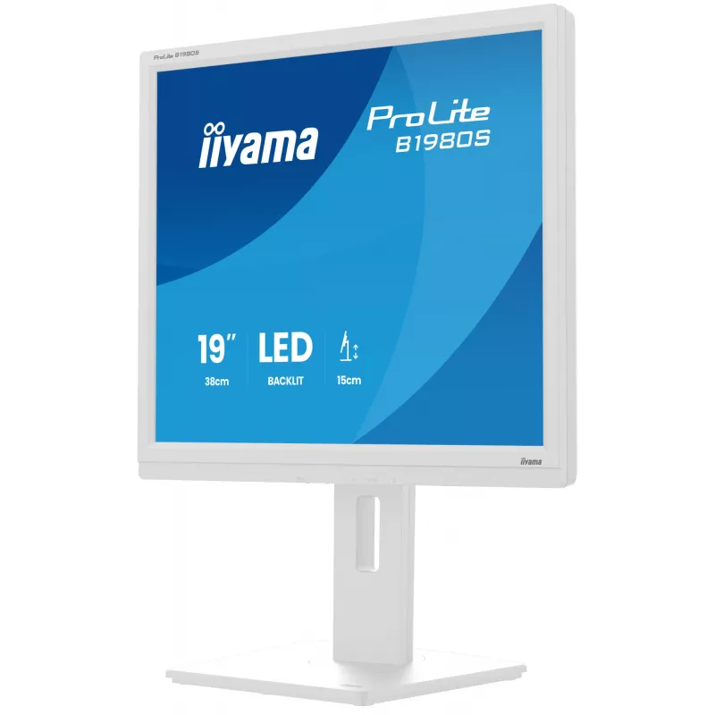 iiyama ProLite B1980S-W1 arvutimonitor 48,3 cm (19 tolli) 1280 x 1024 pikslit SVGA LED Valge