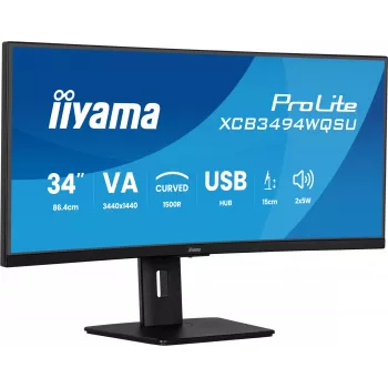 iiyama ProLite XCB3494WQSU-B1 arvutimonitor 86,4 cm (34 tolli) 3440 x 1440 pikslit UltraWide Quad HD LED must