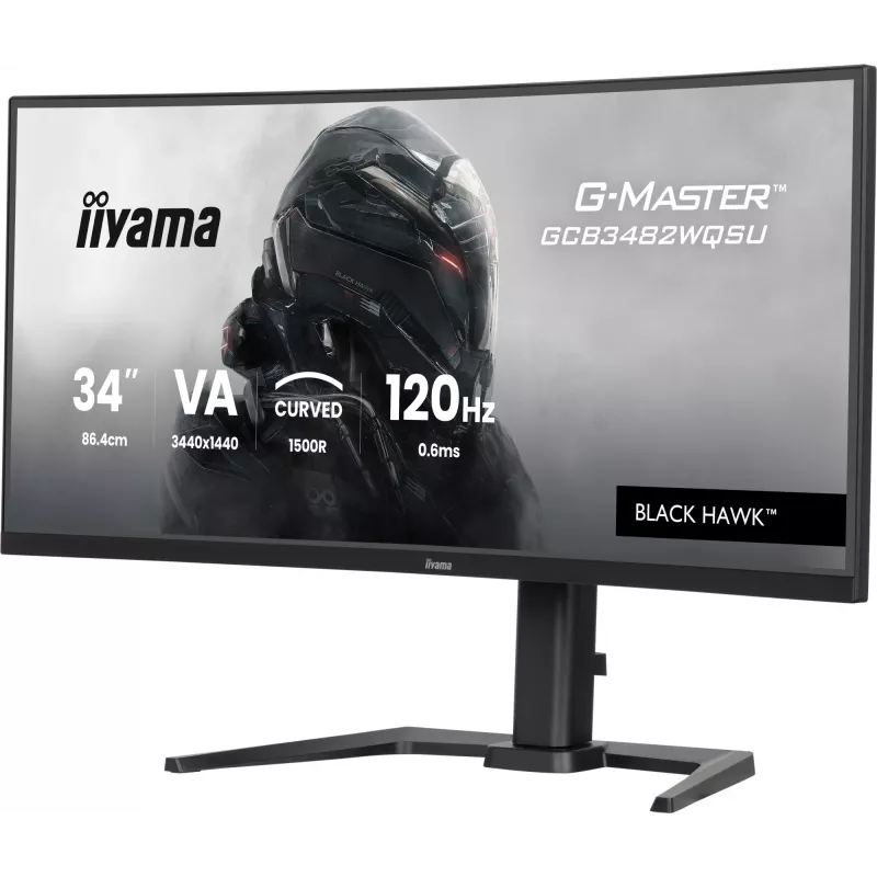 iiyama GCB3482WQSU-B1 arvutimonitor 86,4 cm (34 tolli) 3440 x 1440 pikslit UltraWide Quad HD LED must