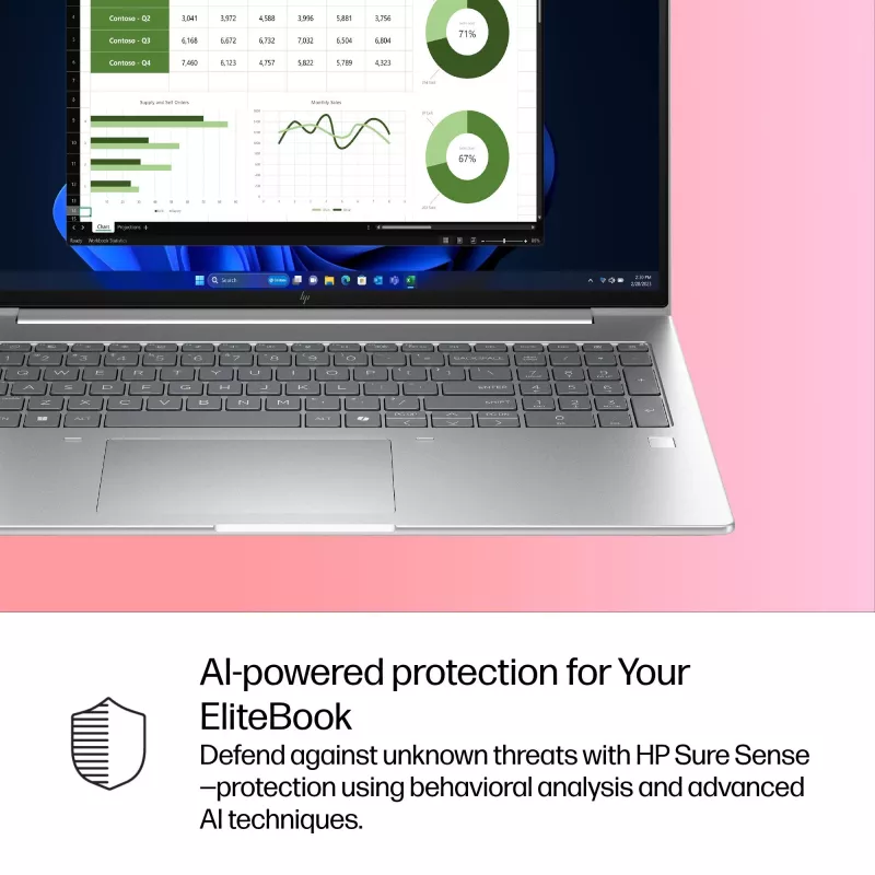 HP EliteBook 6 G1i AI Intel Core Ultra 5 225U sülearvuti 40,6 cm (16 tolli) WUXGA 16 GB DDR5-SDRAM Wi-Fi 7 (802.11be) Windows 11 Pro AI PC hõbedane