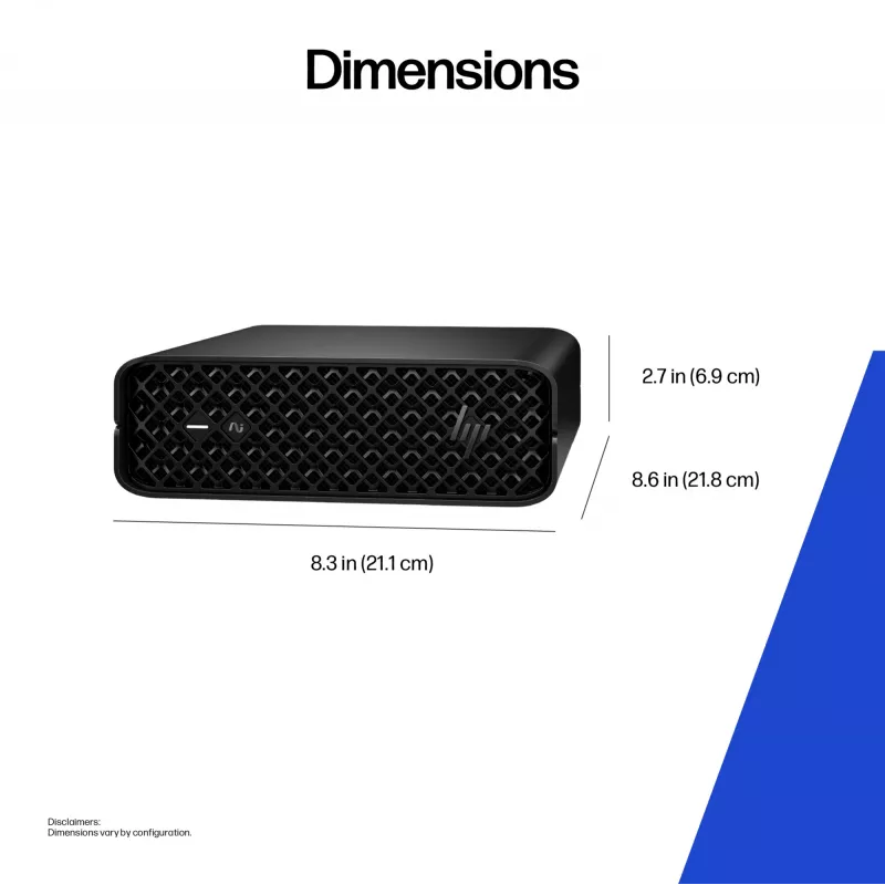 HP Z2 G1i Intel Core Ultra 7 265K 32 GB DDR5-SDRAM NVIDIA RTX 2000 Ada Windows 11 Pro Mini PC Tööjaam AI Tööjaam, AI PC
