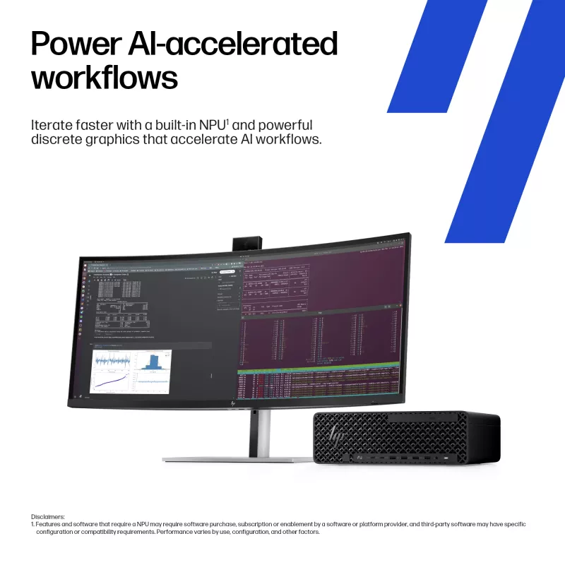 HP Z2 SFF G1i Intel Core Ultra 7 265K 32 GB DDR5-SDRAM NVIDIA RTX A400 Windows 11 Pro tööjaam AI tööjaam, AI PC
