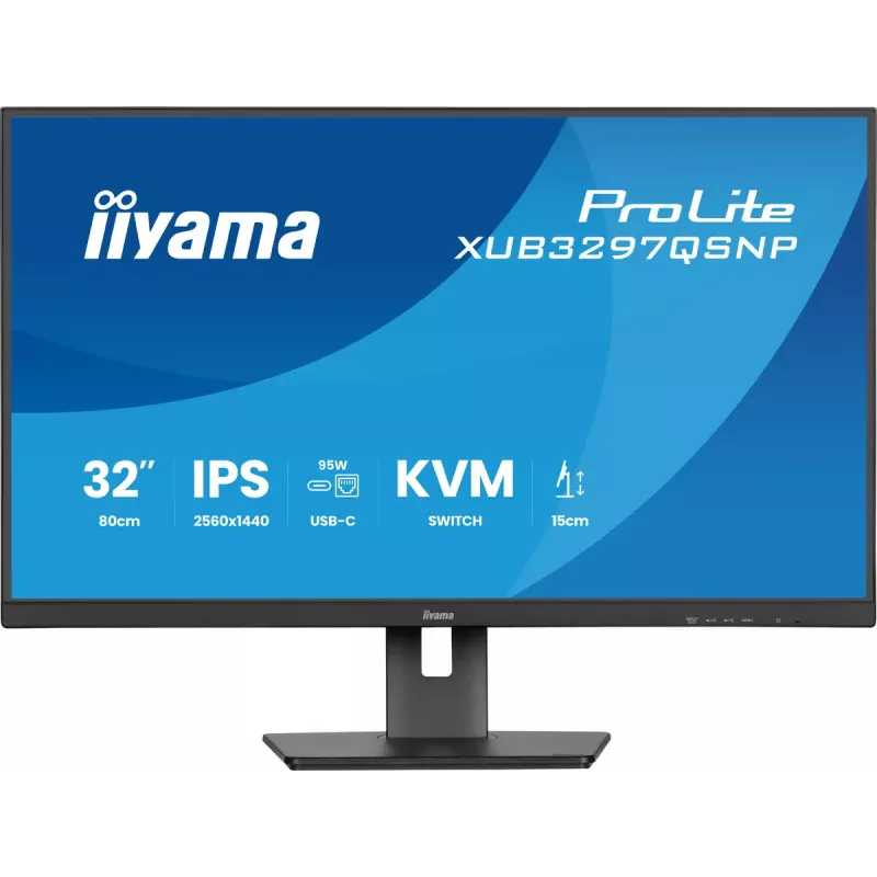 iiyama ProLite XUB3297QSNP-B1 arvutimonitor 81,3 cm (32 tolli) 2560 x 1440 pikslit Quad HD LED must
