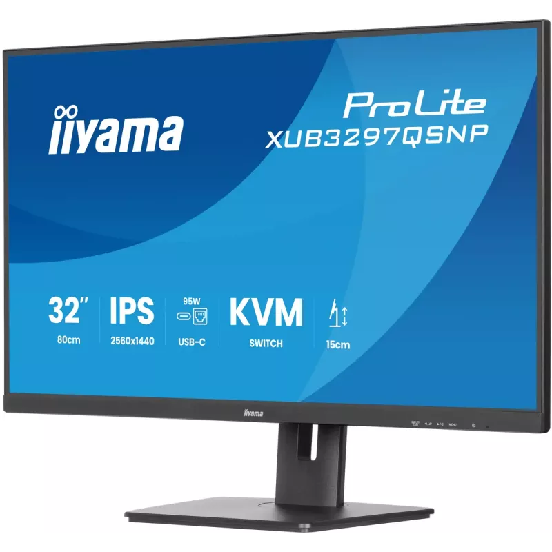 iiyama ProLite XUB3297QSNP-B1 arvutimonitor 81,3 cm (32 tolli) 2560 x 1440 pikslit Quad HD LED must