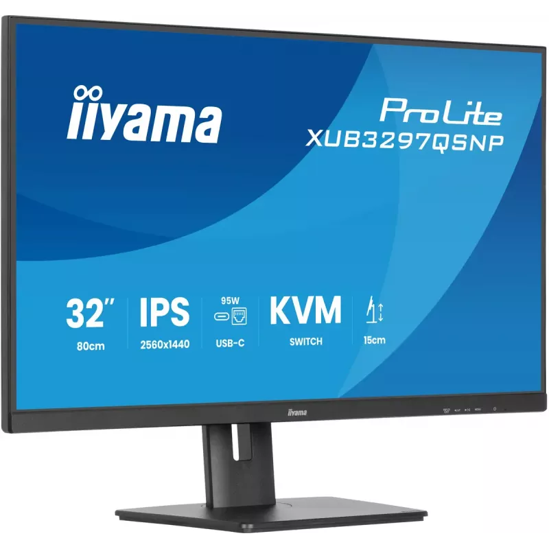 iiyama ProLite XUB3297QSNP-B1 arvutimonitor 81,3 cm (32 tolli) 2560 x 1440 pikslit Quad HD LED must