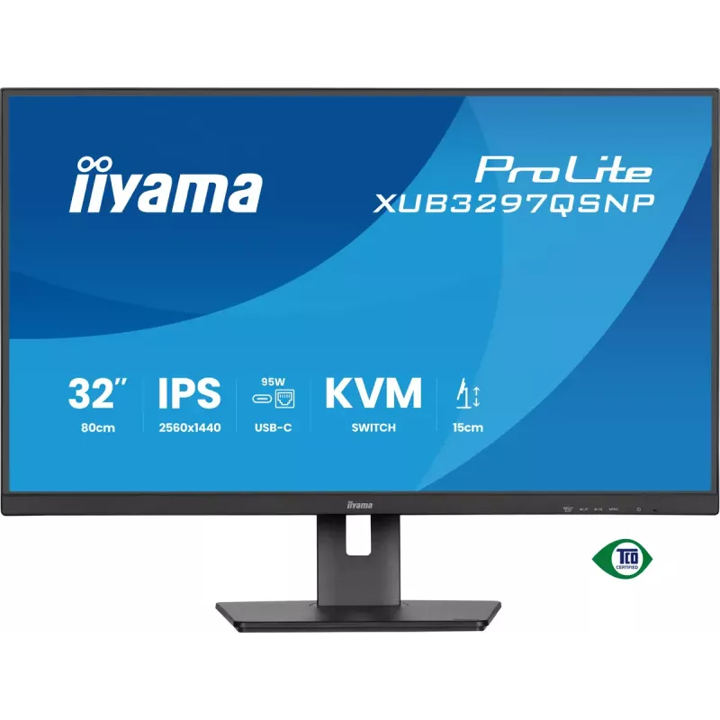 iiyama ProLite XUB3297QSNP-B1 arvutimonitor 81,3 cm (32 tolli) 2560 x 1440 pikslit Quad HD LED must