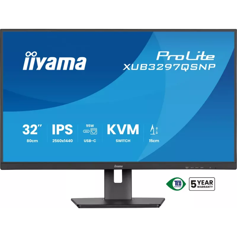 iiyama ProLite XUB3297QSNP-B1 arvutimonitor 81,3 cm (32 tolli) 2560 x 1440 pikslit Quad HD LED must