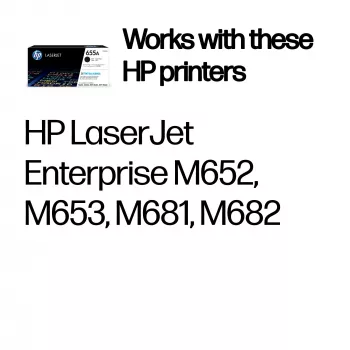 HP 655A must originaal LaserJet toonerikassett, 12500 lehekülge, must, 1 tk