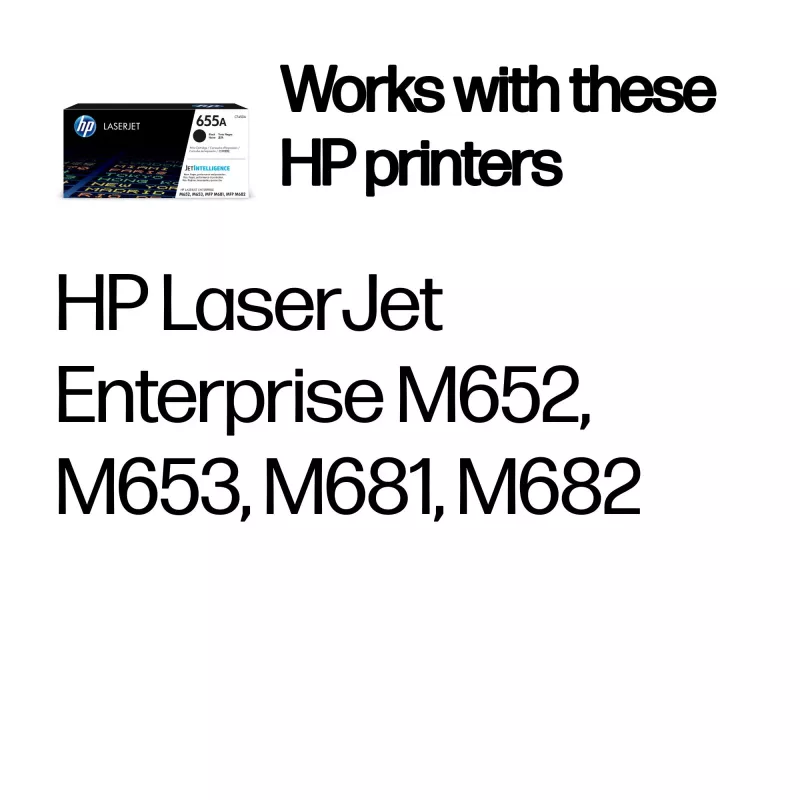 HP 655A must originaal LaserJet toonerikassett, 12500 lehekülge, must, 1 tk