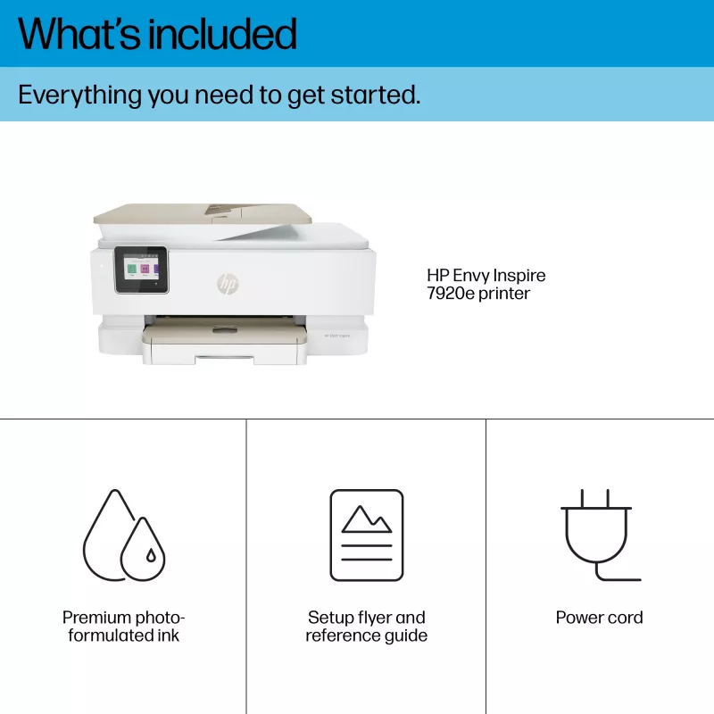 HP ENVY Inspire 7920e juhtmevaba mitmeotstarbeline värviprinter, Instant Ink; koopiamasin, skanner