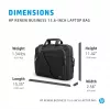 HP Renew Business 15,6-tolline sülearvutikott, Messenger-tüüpi ümbris, 39,6 cm (15,6 tolli), 610 g