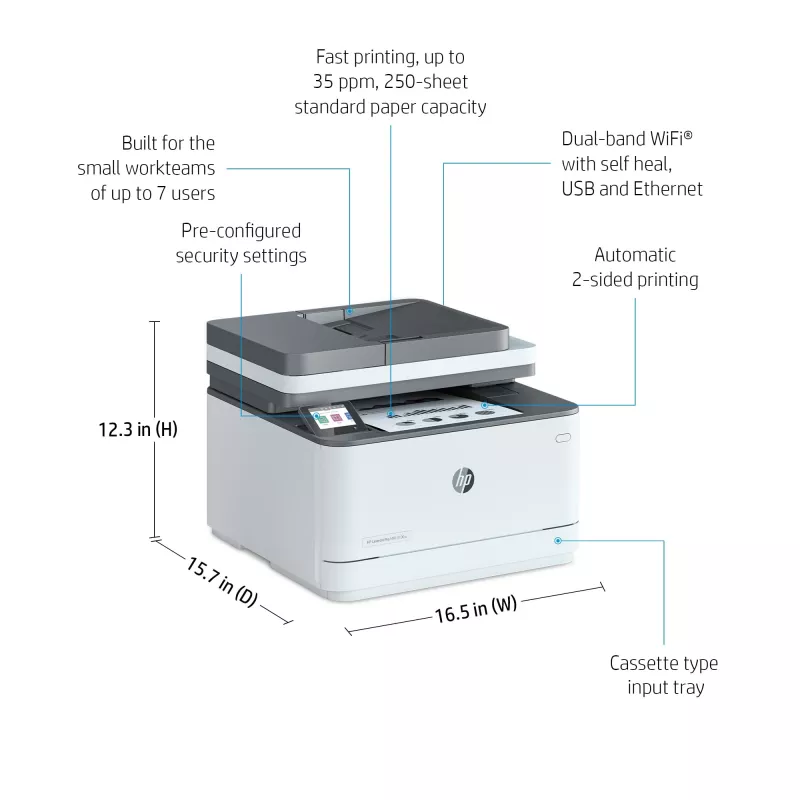 Printer HP LaserJet Pro 3002dn Laser Grey White