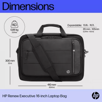 HP Renew Executive 16-tolline sülearvutikott, messenger-tüüpi