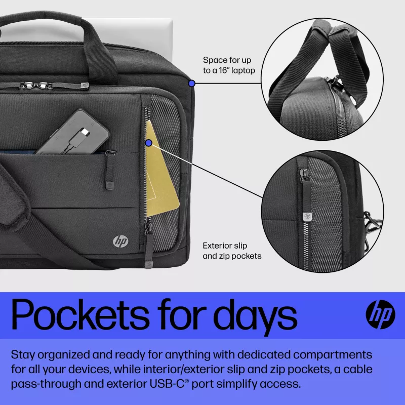 HP Renew Executive 16-tolline sülearvutikott, messenger-tüüpi