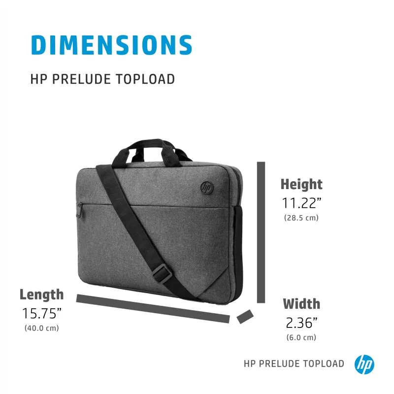 HP Prelude 15,6-tolline ülaosaga kott, Toploader-kott, 39,6 cm (15,6 tolli), 300 g