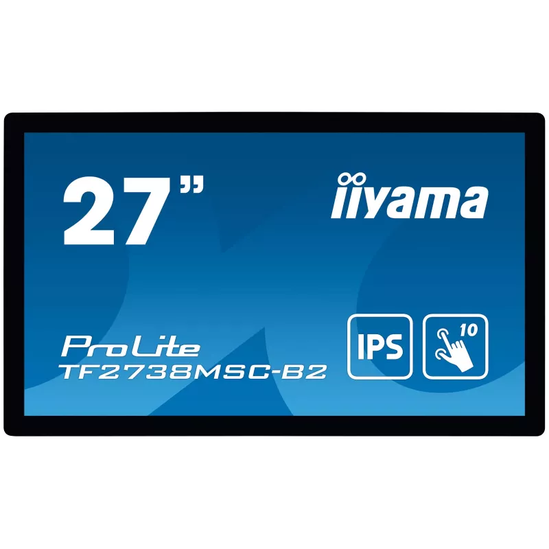 iiyama ProLite TF2738MSC-B2 arvutimonitor 68,6 cm (27 tolli) 1920 x 1080 Full HD LED puuteekraan Multi-user Must