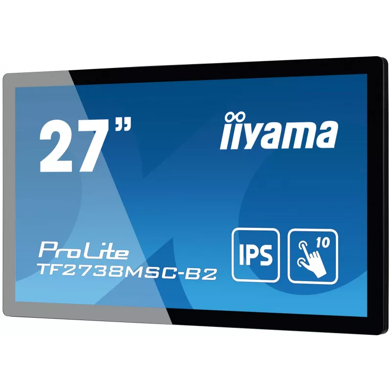 iiyama ProLite TF2738MSC-B2 arvutimonitor 68,6 cm (27 tolli) 1920 x 1080 Full HD LED puuteekraan Multi-user Must