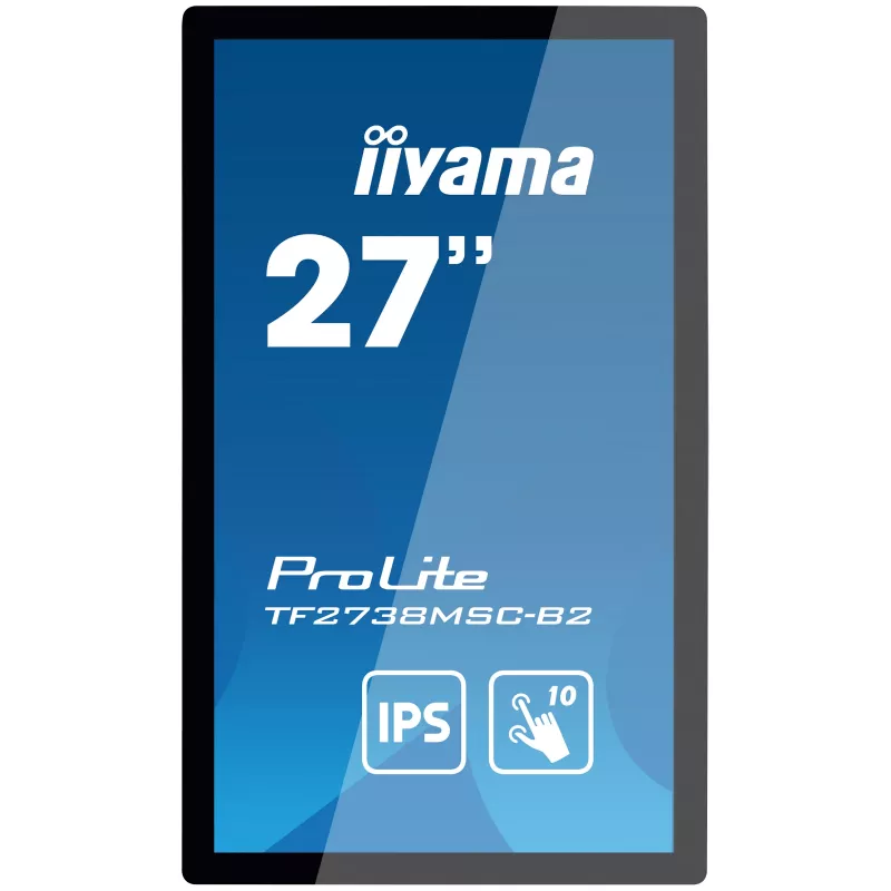 iiyama ProLite TF2738MSC-B2 arvutimonitor 68,6 cm (27 tolli) 1920 x 1080 Full HD LED puuteekraan Multi-user Must