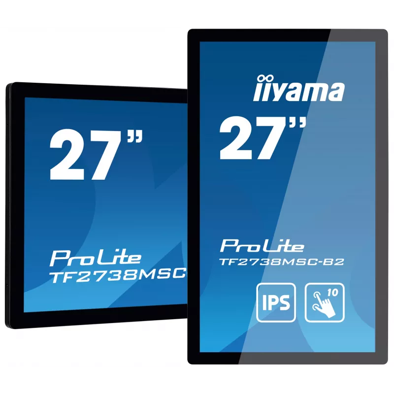 iiyama ProLite TF2738MSC-B2 arvutimonitor 68,6 cm (27 tolli) 1920 x 1080 Full HD LED puuteekraan Multi-user Must