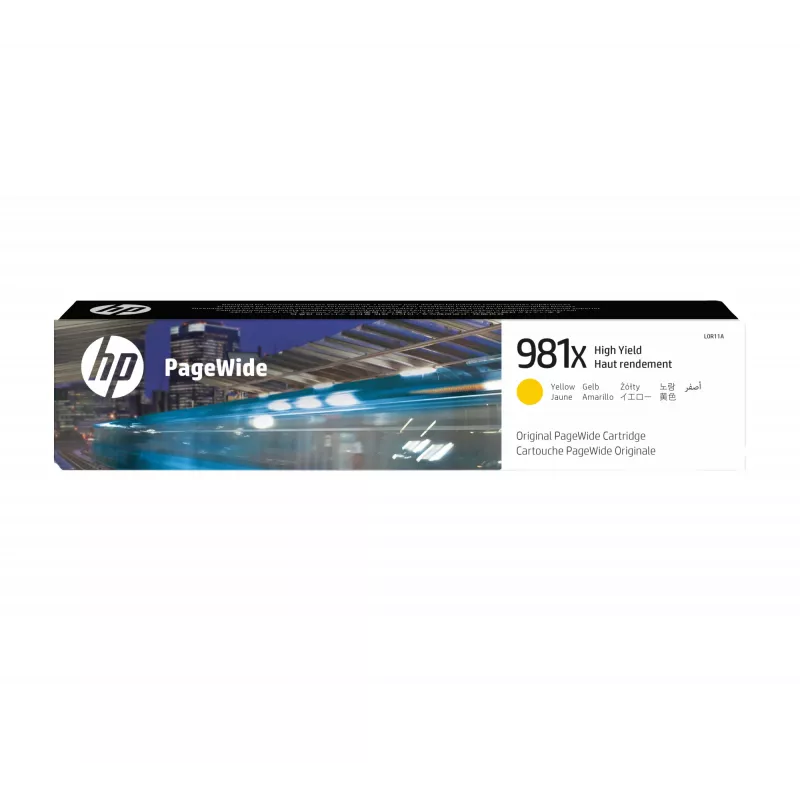 HP 981X suure tõhususega kollane originaalkassett PageWide’ile, kollane, 1 tk, 10000 lehekülge