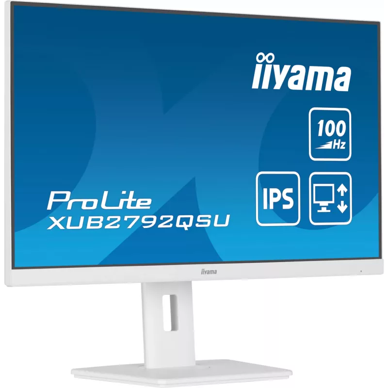 iiyama ProLite XUB2792QSU-W6 arvutimonitor 68,6 cm (27 tolli) 2560 x 1440 pikslit Quad HD LED Valge