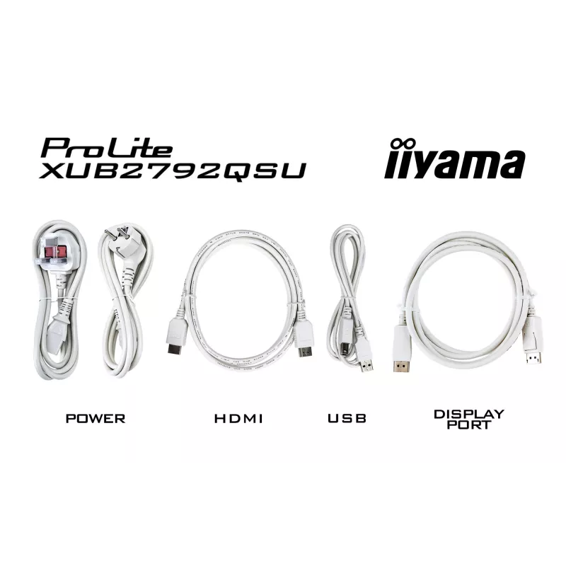 iiyama ProLite XUB2792QSU-W6 arvutimonitor 68,6 cm (27 tolli) 2560 x 1440 pikslit Quad HD LED Valge