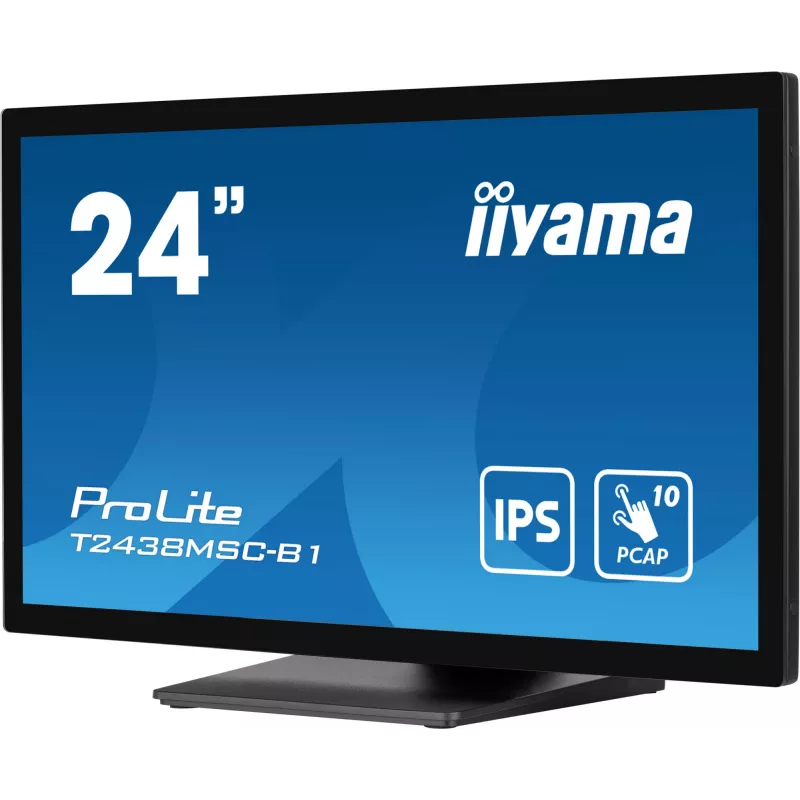 iiyama ProLite T2438MSC-B1 arvutimonitor 60,5 cm (23,8 tolli) 1920 x 1080 pikslit Full HD LED puuteekraaniga must