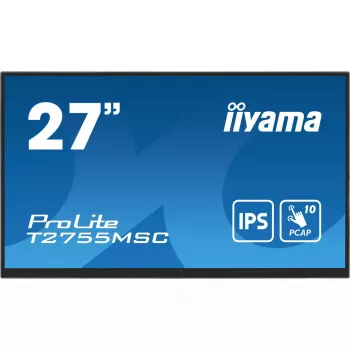 iiyama ProLite T2755MSC-B1 arvutimonitor 68,6 cm (27 tolli) 1920 x 1080 Full HD LED puuteekraan lauaarvutile must