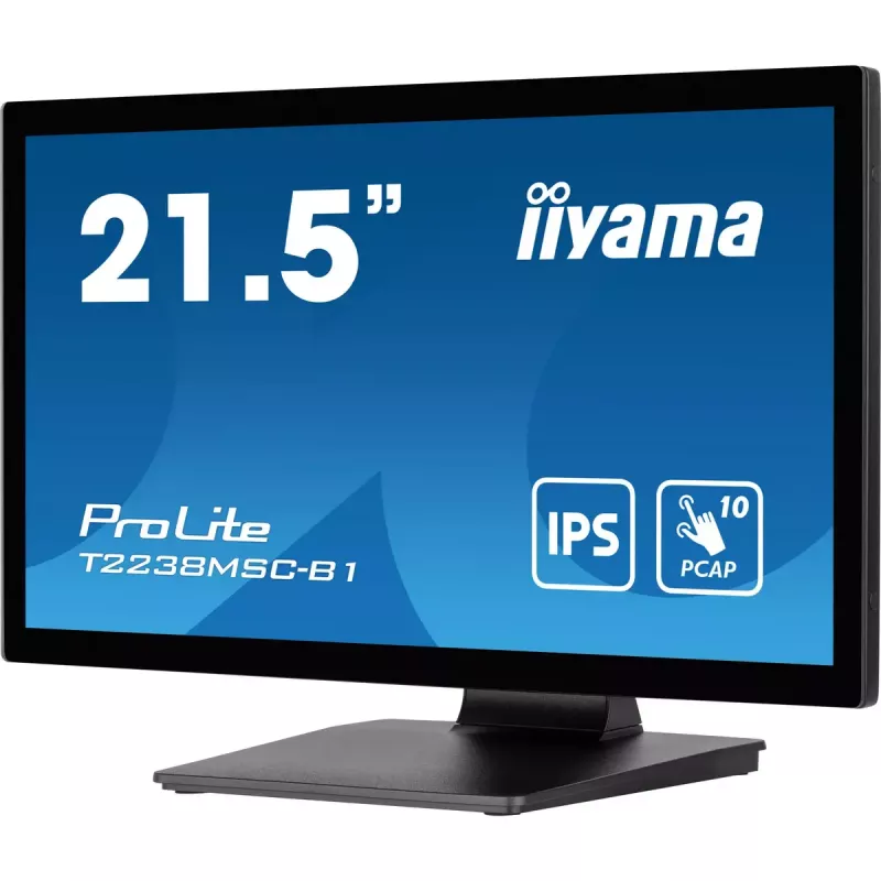iiyama ProLite T2238MSC-B1 arvutimonitor 54,6 cm (21,5 tolli) 1920 x 1080 pikslit Full HD LED puuteekraaniga must