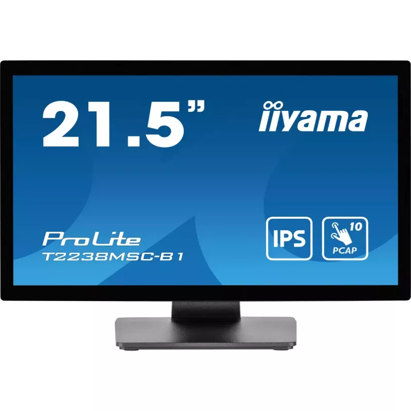 iiyama ProLite T2238MSC-B1 arvutimonitor 54,6 cm (21,5 tolli) 1920 x 1080 pikslit Full HD LED puuteekraaniga must