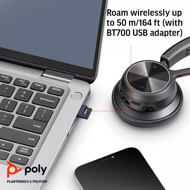 HP Poly Voyager 4320 Microsoft Teams sertifitseeritud USB-A peakomplekt + BT700 dongle