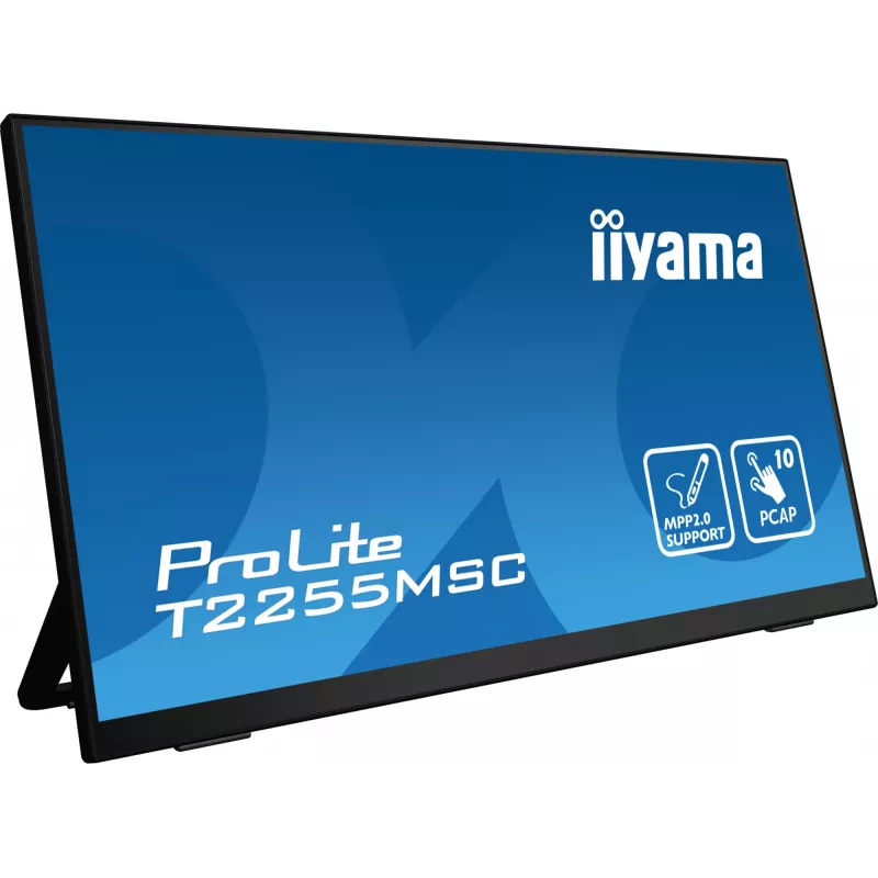 iiyama ProLite T2255MSC-B1 arvutimonitor 54,6 cm (21,5 tolli) 1920 x 1080 pikslit Full HD LCD puuteekraaniga must