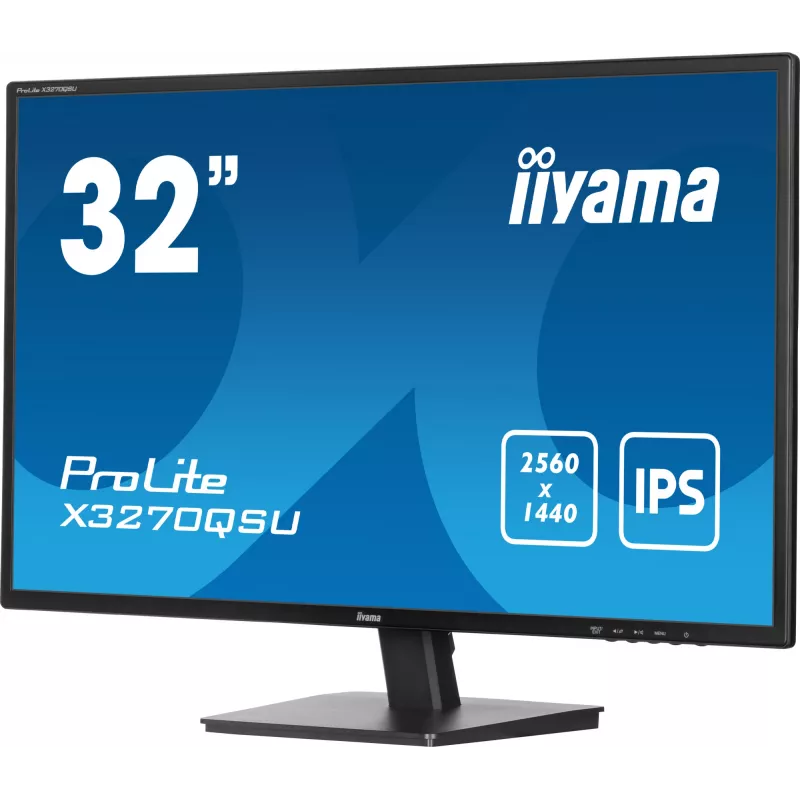 iiyama ProLite X3270QSU-B1 arvutimonitor 80 cm (31,5 tolli) 2560 x 1440 pikslit Wide Quad HD LED must