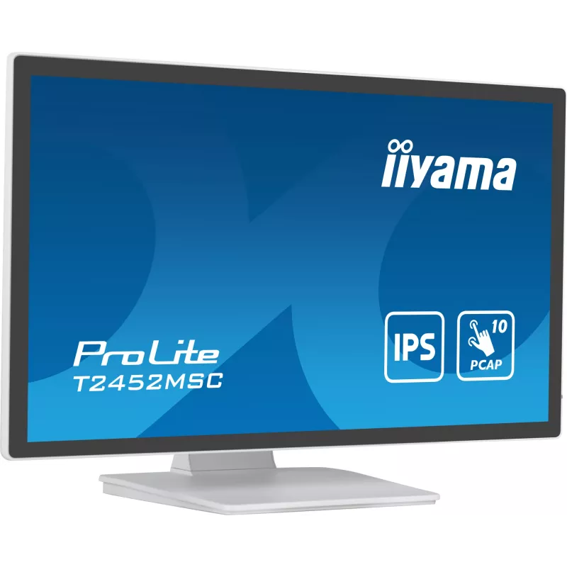 iiyama ProLite T2452MSC-W1 arvutimonitor 61 cm (24 tolli) 1920 x 1080 pikslit Full HD LCD puuteekraan Mitmekasutaja Valge