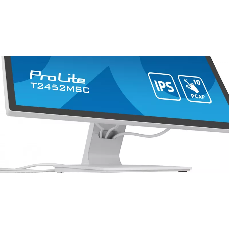 iiyama ProLite T2452MSC-W1 arvutimonitor 61 cm (24 tolli) 1920 x 1080 pikslit Full HD LCD puuteekraan Mitmekasutaja Valge
