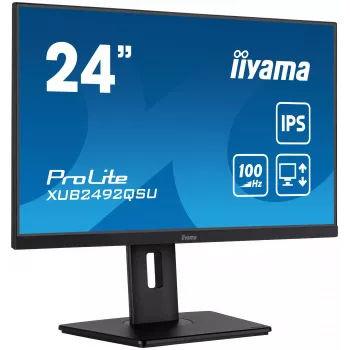 iiyama ProLite XUB2492QSU-B1 arvutimonitor 60.5 cm (23.8 tolli) 2560 x 1440 pikslit Quad HD LED must