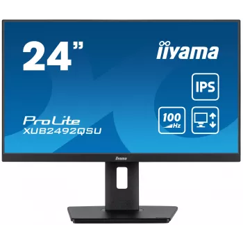 iiyama ProLite XUB2492QSU-B1 arvutimonitor 60.5 cm (23.8 tolli) 2560 x 1440 pikslit Quad HD LED must