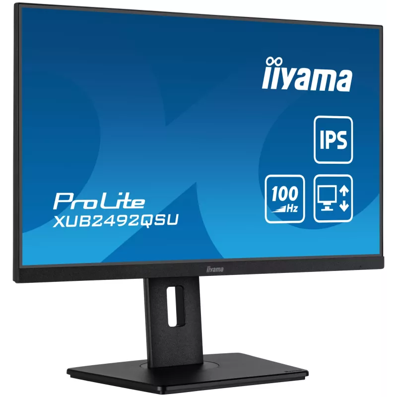 iiyama ProLite XUB2492QSU-B1 arvutimonitor 60.5 cm (23.8 tolli) 2560 x 1440 pikslit Quad HD LED must