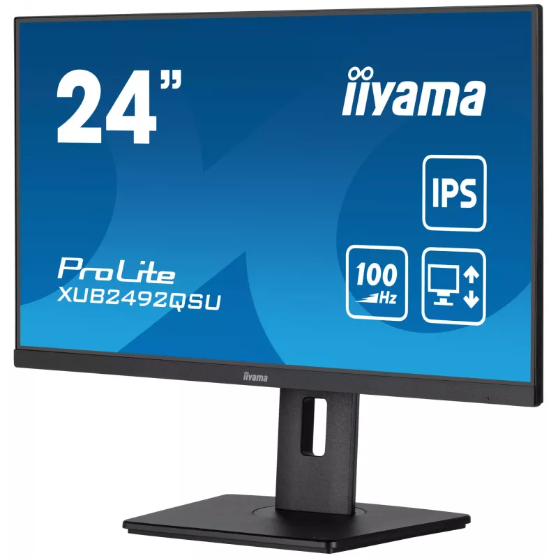 iiyama ProLite XUB2492QSU-B1 arvutimonitor 60.5 cm (23.8 tolli) 2560 x 1440 pikslit Quad HD LED must