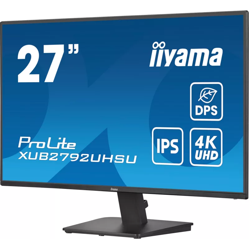 iiyama ProLite XU2792UHSU-B6 arvutimonitor 68,6 cm (27 tolli) 3840 x 2160 pikslit 4K Ultra HD LED must