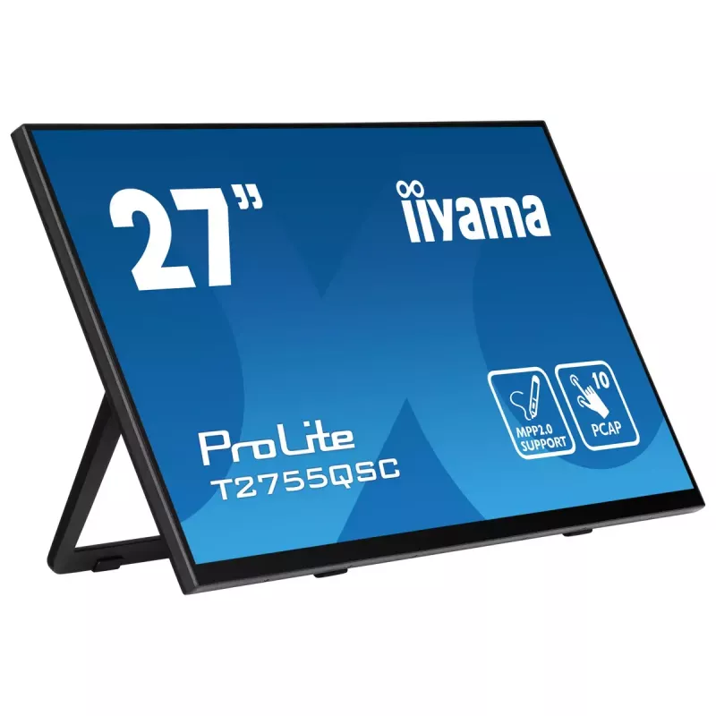 iiyama ProLite T2755QSC-B1 arvutimonitor 68,6 cm (27 tolli) 2560 x 1440 pikslit Quad HD LCD puuteekraan Must