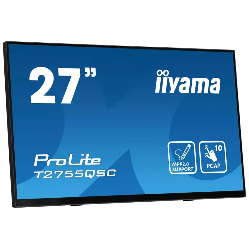 iiyama ProLite T2755QSC-B1 arvutimonitor 68,6 cm (27 tolli) 2560 x 1440 pikslit Quad HD LCD puuteekraan Must