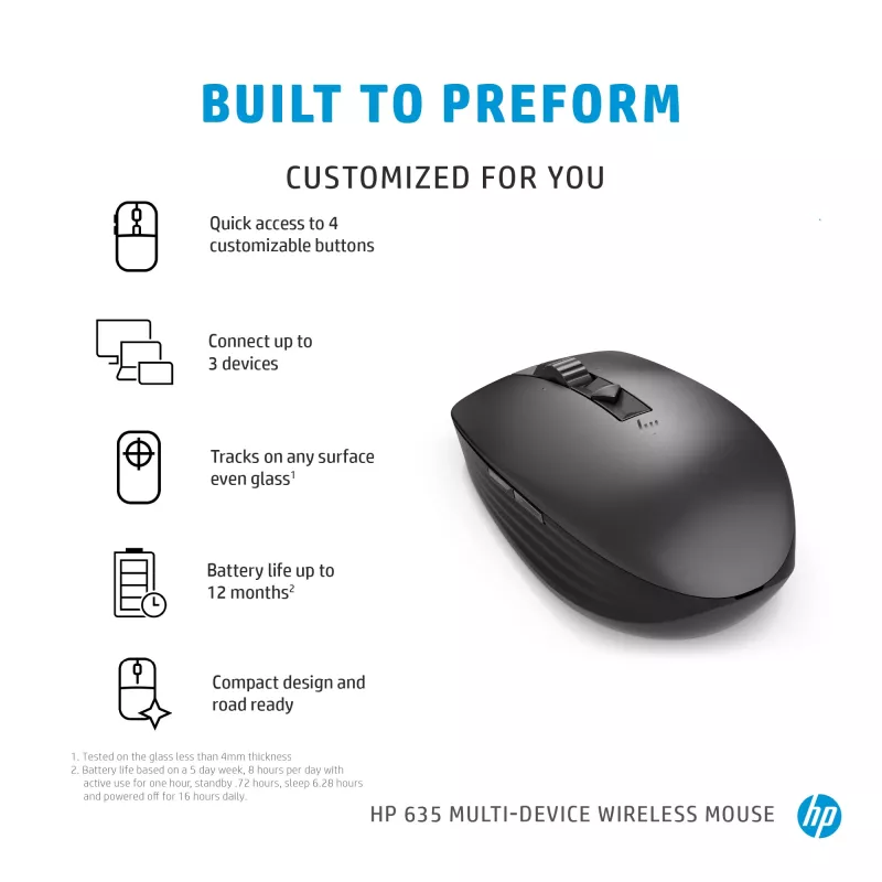 Hiir HP 635 mitme seadme juhtmevaba RF-juhtmevaba + Bluetooth
