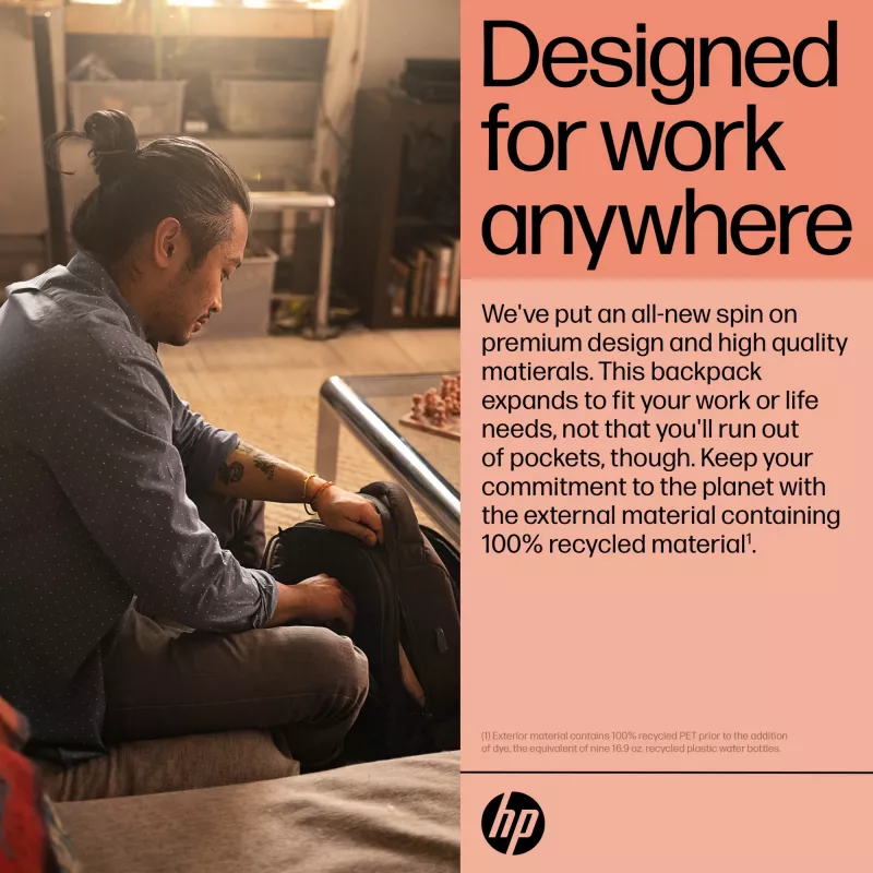 HP Renew Executive 16-tolline sülearvuti seljakott, Seljakott, 40.9 cm (16.1 tolli), 890 g