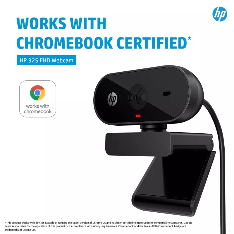 HP 325 FHD veebikaamera, äriklass, Windows 10, Windows 11, MacOS, 72 mm, 53,6 mm, 53,2 mm