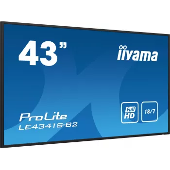 iiyama PROLITE LE4341S-B2 Digitaalne infotahvel 108 cm (42.5 tolli) LCD 350 cd/m² Full HD Must 18/7