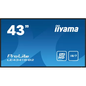 iiyama PROLITE LE4341S-B2 Digitaalne infotahvel 108 cm (42.5 tolli) LCD 350 cd/m² Full HD Must 18/7