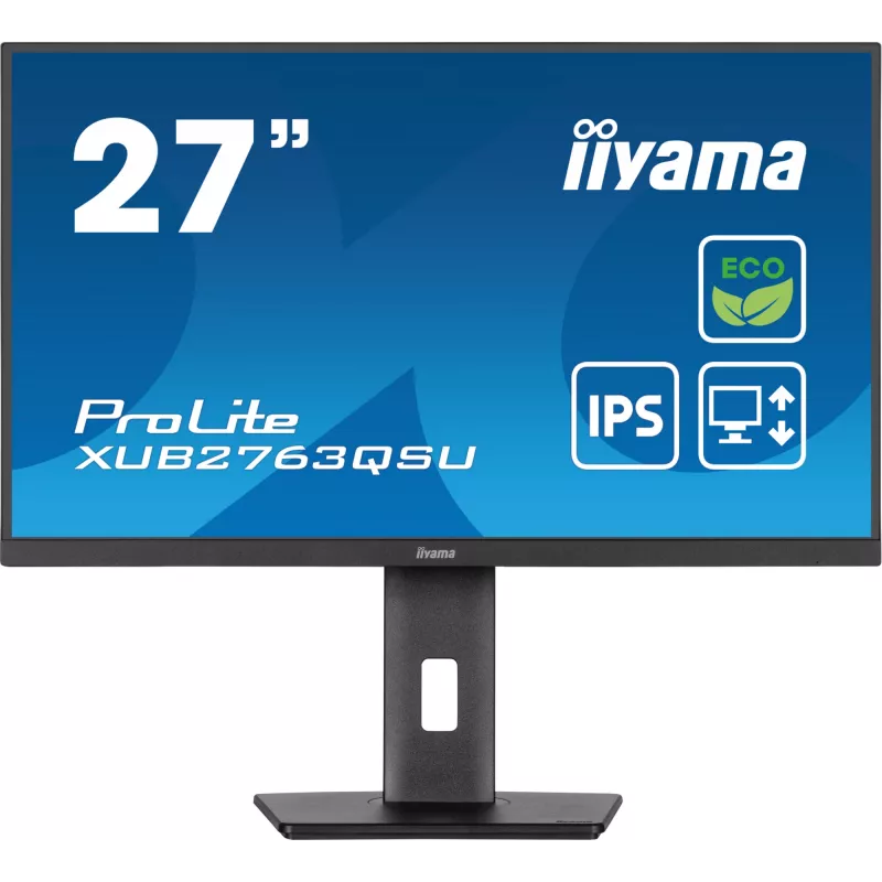 iiyama ProLite XUB2763QSU-B1 arvutimonitor 68,6 cm (27 tolli) 2560 x 1440 pikslit Quad HD LED must