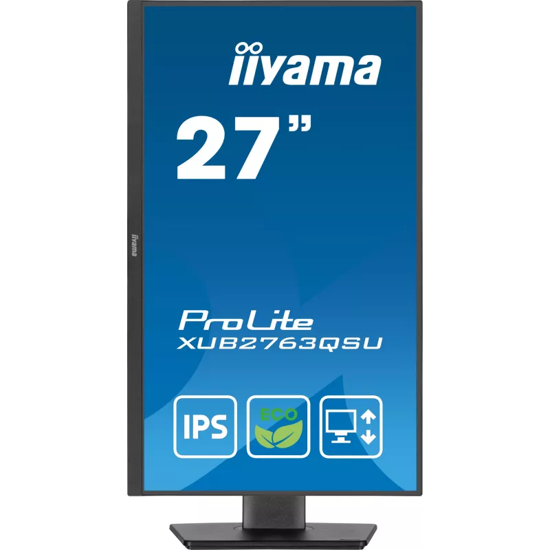 iiyama ProLite XUB2763QSU-B1 arvutimonitor 68,6 cm (27 tolli) 2560 x 1440 pikslit Quad HD LED must