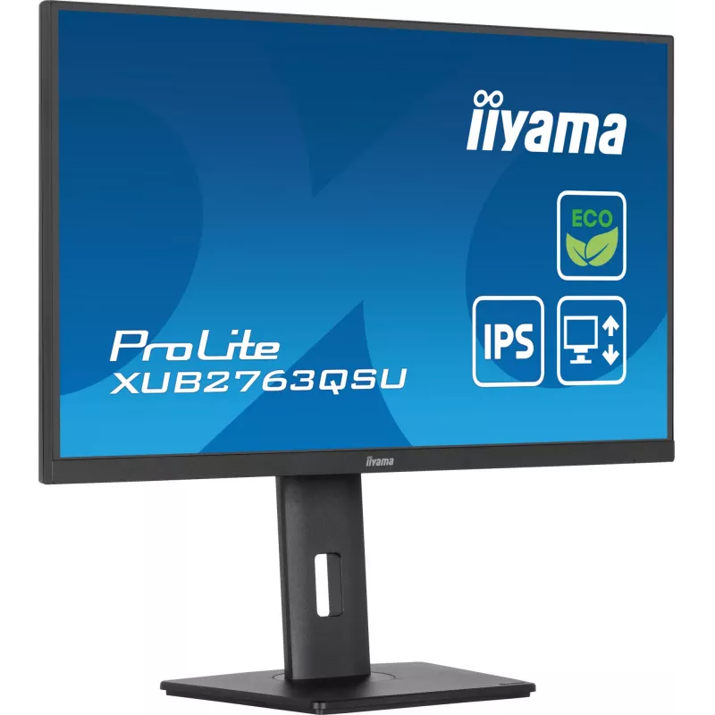 iiyama ProLite XUB2763QSU-B1 arvutimonitor 68,6 cm (27 tolli) 2560 x 1440 pikslit Quad HD LED must